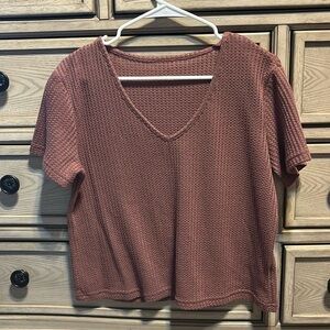 cropped v-neck tee